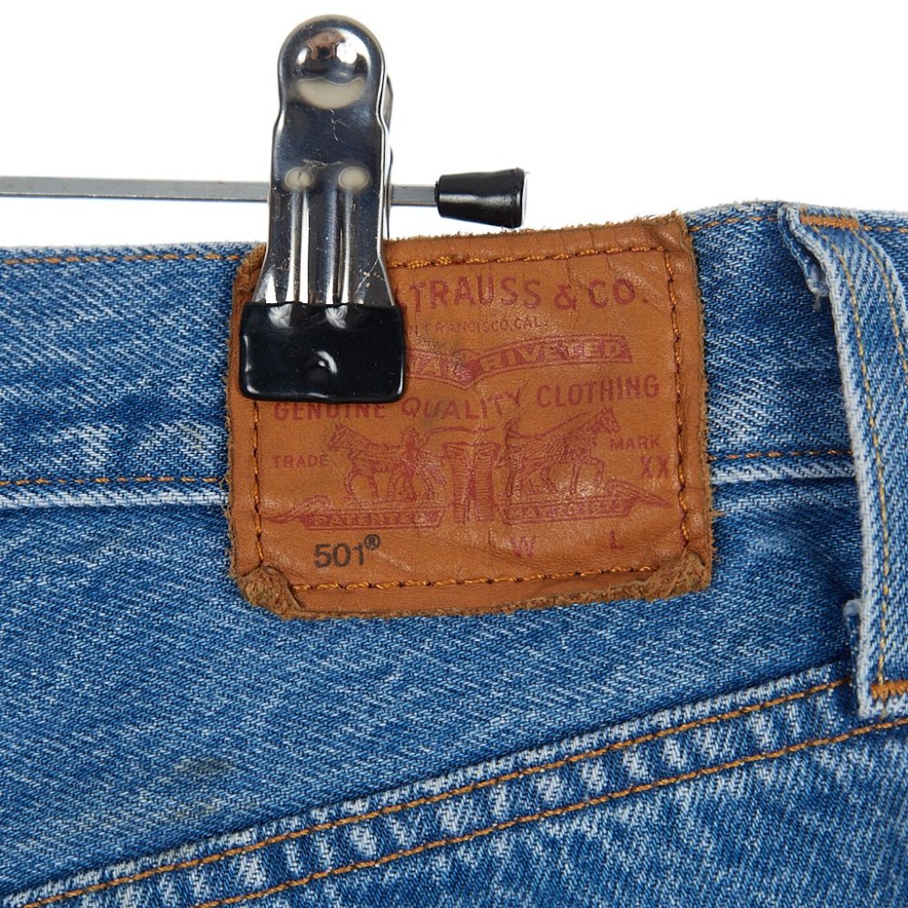 Levi's 501 Button Fly Distressed Cotton Shorts Size W29 - Picture 4 of 6